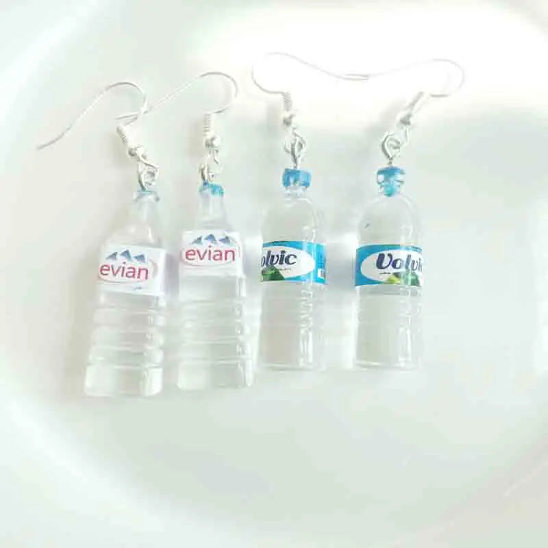 Earring For Women Chidren Resin Handmade Colorful Multicolor Simulation Mineral Water Bottle Drop Earrings Funny Gift