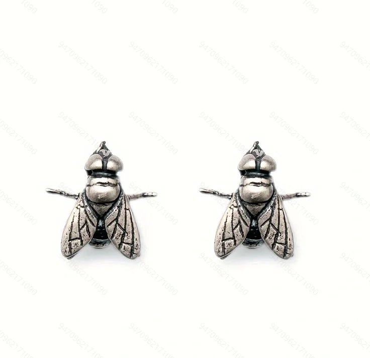 April Fool's Day Fun Jewelry Silver Color Fly Earrings Personalized Alternative Punk Insect Earrings Jewelry Accessories Gift