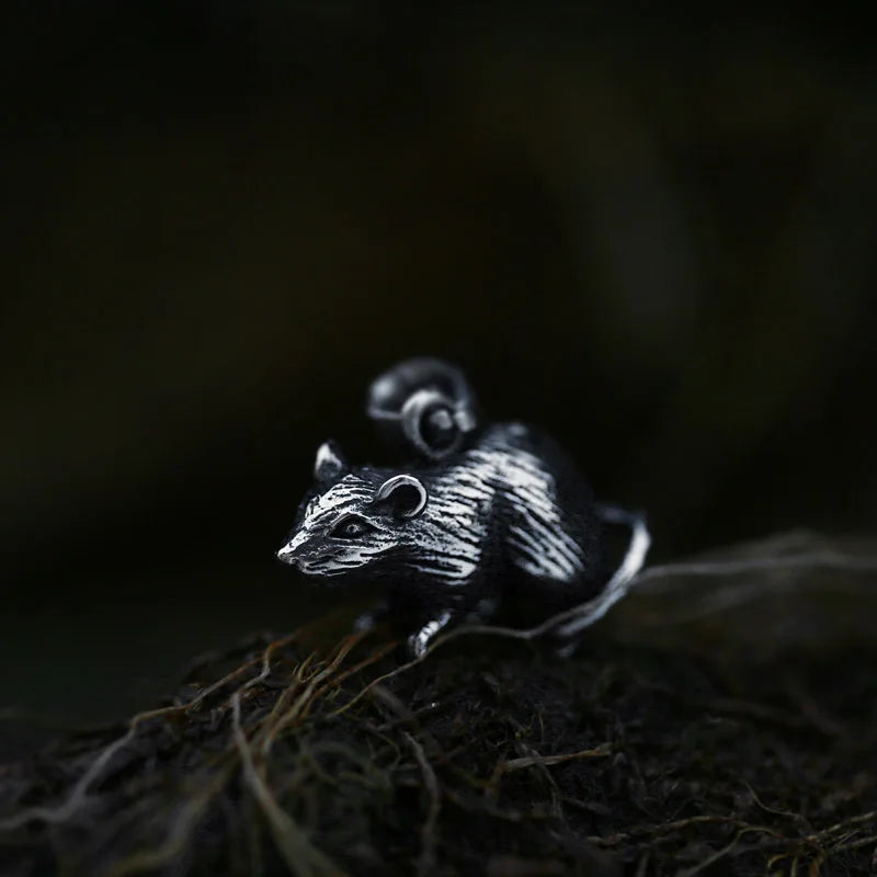 316L Stainless Steel Mouse Rat Pendant