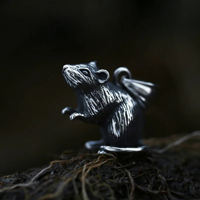 316L Stainless Steel Mouse Rat Pendant