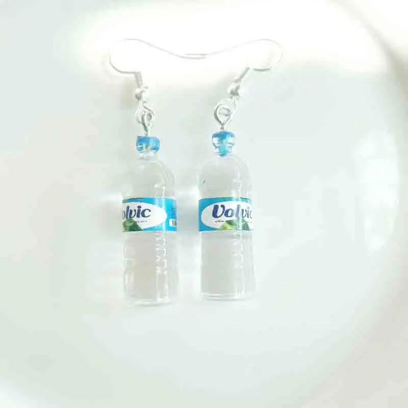 Earring For Women Chidren Resin Handmade Colorful Multicolor Simulation Mineral Water Bottle Drop Earrings Funny Gift