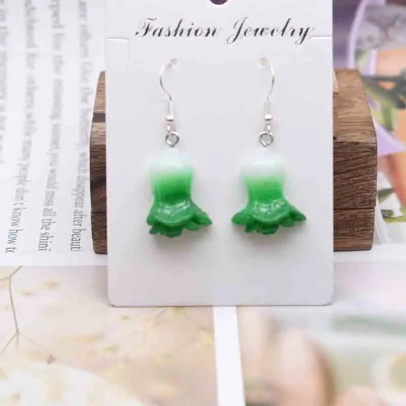 Earring For Women Resin Handmade Cartoons Animals Fruits Vegetables Kawaii Drop Earrings Funny Gifts