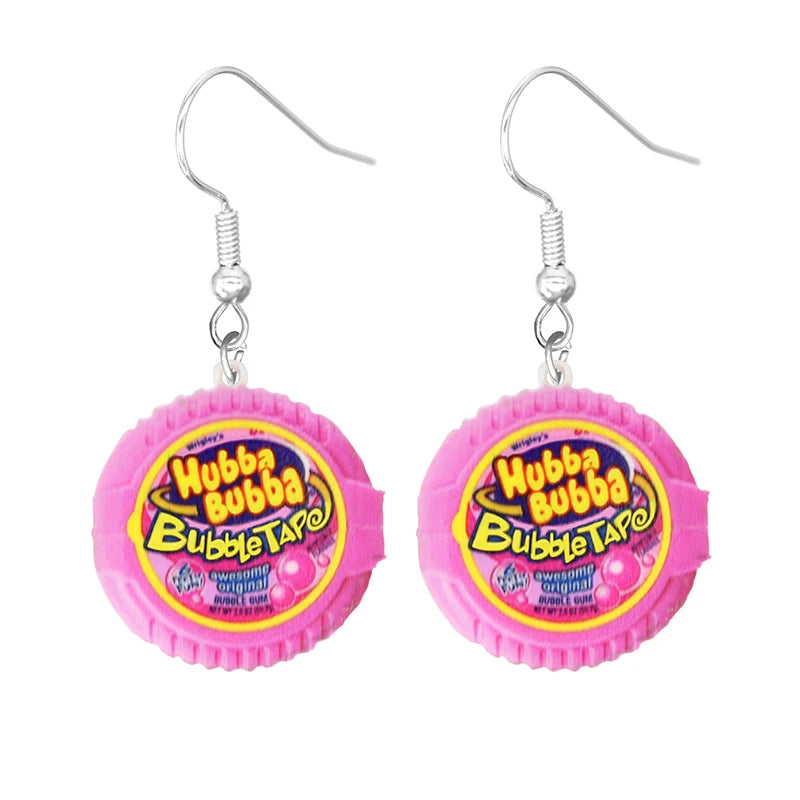 Earrings for Women 2D Acrylic Cute Snacks Potato Chips Girls Foods Funny