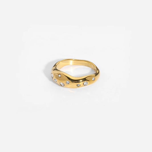 Bold Waved Shaped Ring